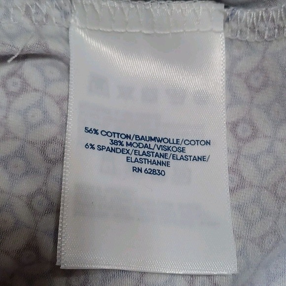 Lands' End Size XS Twist Front Knit Dress 3/4 Sleeve Geometric Print Pockets NEW - Picture 8 of 10